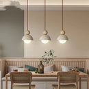 GobekUsa Glass Ball Pendant Light - Adjustable Wire, LED, Yellow Travertine White, Dining Room