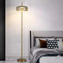 GobekUsa Gray Glass Floor Lamp: Italian Design Minimalist Standing Lighting for Living Room