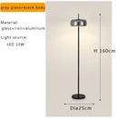GobekUsa Gray Glass Floor Lamp: Italian Design Minimalist Standing Lighting for Living Room