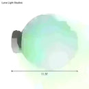 GobekUsa Spherical Glass Sconce Light - Minimalist Wall Mounted Lighting for Balcony - 1 Bulb, White, 10"/11.5"/13" Wide