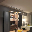 GobekUsa Minimalist Grey LED Pendant Light with Metal Shade for Dining Room Island in Warm/White Light