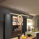 GobekUsa Minimalist Grey LED Pendant Light with Metal Shade for Dining Room Island in Warm/White Light