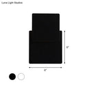 GobekUsa Minimalist Iron Movable Shade Square Wall Lamp - Black/White LED Sconce Lighting in Warm/White Light