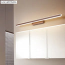 GobekUsa Minimalist Iron Sconce: 16"/23.5"/31.5" LED Vanity Wall Light, Brown Finish - Warm/White Light, Ideal for Bathrooms