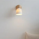 GobekUsa Iron Wood LED Wall Light Fixture Rotate Bedside Lamp Aplique Pared