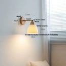 GobekUsa Iron Wood LED Wall Light Fixture Rotate Bedside Lamp Aplique Pared
