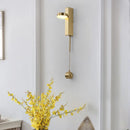 GobekUsa Minimalist L-Shaped LED Wall Sconce with Pull Chain for Living Room Lighting