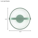 GobekUsa Minimalist LED Acrylic Wall Lamp in Green - White/Warm Light, 12.5"/16.5" Dia
