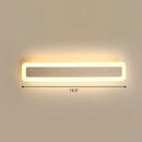 GobekUsa Minimalist LED Bar Vanity Light for Bathroom - White Acrylic Wall Mount