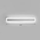 GobekUsa Minimalist LED Bar Vanity Light for Bathroom - White Acrylic Wall Mount