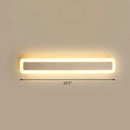 GobekUsa Minimalist LED Bar Vanity Light for Bathroom - White Acrylic Wall Mount