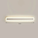 GobekUsa Minimalist LED Bar Vanity Light for Bathroom - White Acrylic Wall Mount