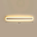 GobekUsa Minimalist LED Bar Vanity Light for Bathroom - White Acrylic Wall Mount