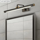 GobekUsa Minimalist LED Metallic Wall Light for Bathroom Vanity Mirror - Black Tubular Design