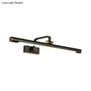 GobekUsa Minimalist LED Metallic Wall Light for Bathroom Vanity Mirror - Black Tubular Design
