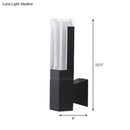 GobekUsa Minimalist LED Courtyard Wall Lamp in Black, with Warm/White Light and Acrylic 1/2 Head Sconce