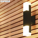 GobekUsa Minimalist LED Courtyard Wall Lamp in Black, with Warm/White Light and Acrylic 1/2 Head Sconce