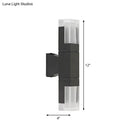 GobekUsa Minimalist LED Courtyard Wall Lamp in Black, with Warm/White Light and Acrylic 1/2 Head Sconce