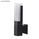 GobekUsa Minimalist LED Courtyard Wall Lamp in Black, with Warm/White Light and Acrylic 1/2 Head Sconce