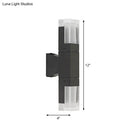 GobekUsa Minimalist LED Courtyard Wall Lamp in Black, with Warm/White Light and Acrylic 1/2 Head Sconce