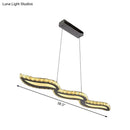 GobekUsa Minimalist LED Crystal Ceiling Light for Restaurant with Silver Island Pendant