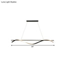 GobekUsa Minimalist LED Hanging Island Light for Dining Room  in Black, Warm/White Light