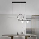 GobekUsa Minimalist LED Island Ceiling Light with Globe Acrylic Shade for Dining Room and Kitchen
