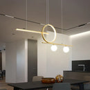 GobekUsa Minimalist LED Island Ceiling Light with Globe Acrylic Shade for Dining Room and Kitchen