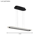 GobekUsa Minimalist LED Island Light Fixture - Acrylic Oblong Design