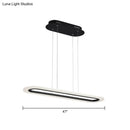 GobekUsa Minimalist LED Island Light Fixture - Acrylic Oblong Design