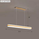 GobekUsa Minimalist LED Island Pendant - Linear Acrylic Hanging Light for Dining Room