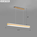 GobekUsa Minimalist LED Island Pendant - Linear Acrylic Hanging Light for Dining Room