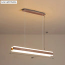 GobekUsa Minimalist LED Island Pendant - Linear Acrylic Hanging Light for Dining Room
