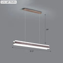 GobekUsa Minimalist LED Island Pendant - Linear Acrylic Hanging Light for Dining Room
