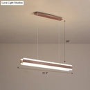 GobekUsa Minimalist LED Island Pendant - Linear Acrylic Hanging Light for Dining Room