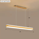 GobekUsa Minimalist LED Island Pendant - Linear Acrylic Hanging Light for Dining Room