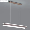 GobekUsa Minimalist LED Island Pendant - Linear Acrylic Hanging Light for Dining Room