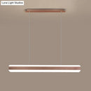 GobekUsa Minimalist LED Island Pendant - Linear Acrylic Hanging Light for Dining Room