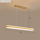 GobekUsa Minimalist LED Island Pendant - Linear Acrylic Hanging Light for Dining Room