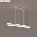 GobekUsa Minimalist LED Island Pendant - Linear Acrylic Hanging Light for Dining Room