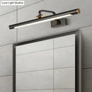 GobekUsa Minimalist LED Metallic Wall Light for Bathroom Vanity Mirror - Black Tubular Design