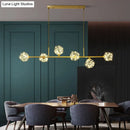 GobekUsa Minimalist LED Pendant Light with Clear Glass Sphere Shade and Brass Finish