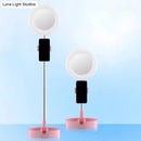 GobekUsa Minimal LED Makeup Lighting Mobile Phone Holder with USB Fill Flush Lamp in Black/White/Pink
