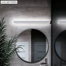 GobekUsa Minimalist LED Vanity Mirror Light - Oblong Flush Wall Sconce in Warm/White Light, 16/23.5/31.5 Inch Length