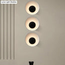 GobekUsa Minimalist LED Wall Lamp: White/Black/Pink Finish Bowl Sconce Light for Drawing Room