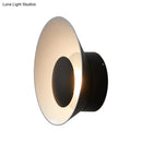 GobekUsa Minimalist LED Wall Lamp: White/Black/Pink Finish Bowl Sconce Light for Drawing Room
