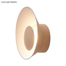 GobekUsa Minimalist LED Wall Lamp: White/Black/Pink Finish Bowl Sconce Light for Drawing Room