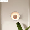 GobekUsa Minimalist LED Wall Lamp: White/Black/Pink Finish Bowl Sconce Light for Drawing Room