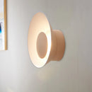 GobekUsa Minimalist LED Wall Lamp: White/Black/Pink Finish Bowl Sconce Light for Drawing Room