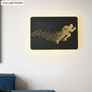 GobekUsa Minimalist LED Wall Lamp with Running Man Pattern